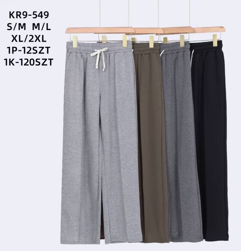 Spodnie damskie Roz S-2XL, 1 kolor Paczka 12 szt